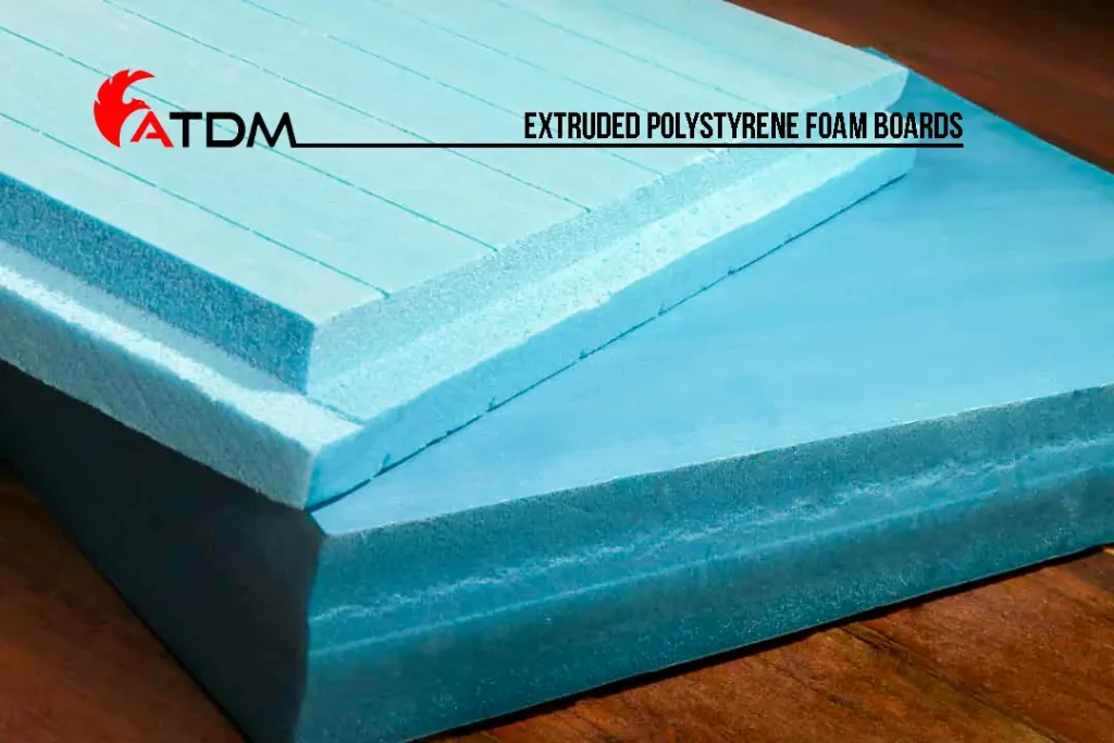 Grooved extruded polystyrene foam boards for insulation