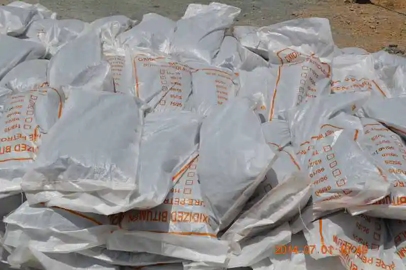 Oxidized Bitumen 115/25 packed in 25 kg bags ready for export by ATDM.