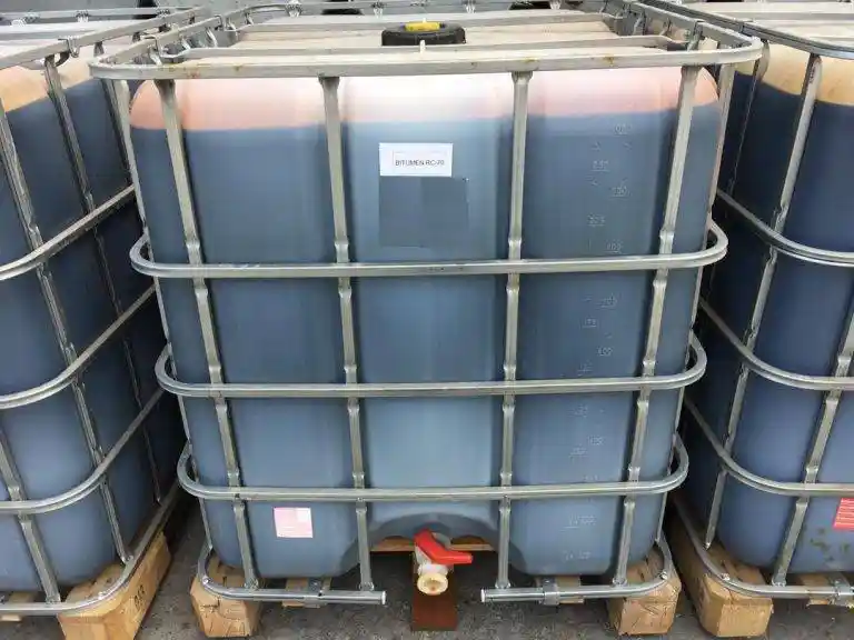 Cutback Bitumen RC70 stored in IBC tanks ready for export by ATDM.
