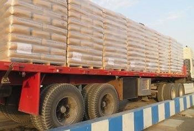 Carbon Black N220 packed in 25 kg bags and loaded on truck for export by ATDM.